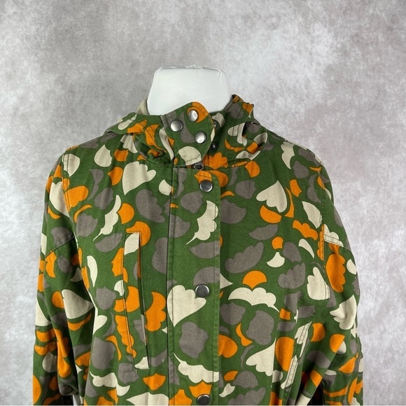 Numph Anthropologie Lenny Heart Camo Cotton Jacket Sz 38 US 8 - Picture 8 of 10